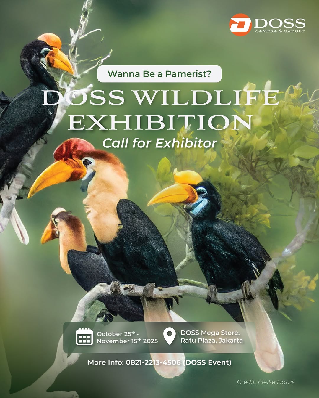 DOSS Wildlife Exhibition 2025: Panggilan untuk Para Pameris Fotografi Alam Liar