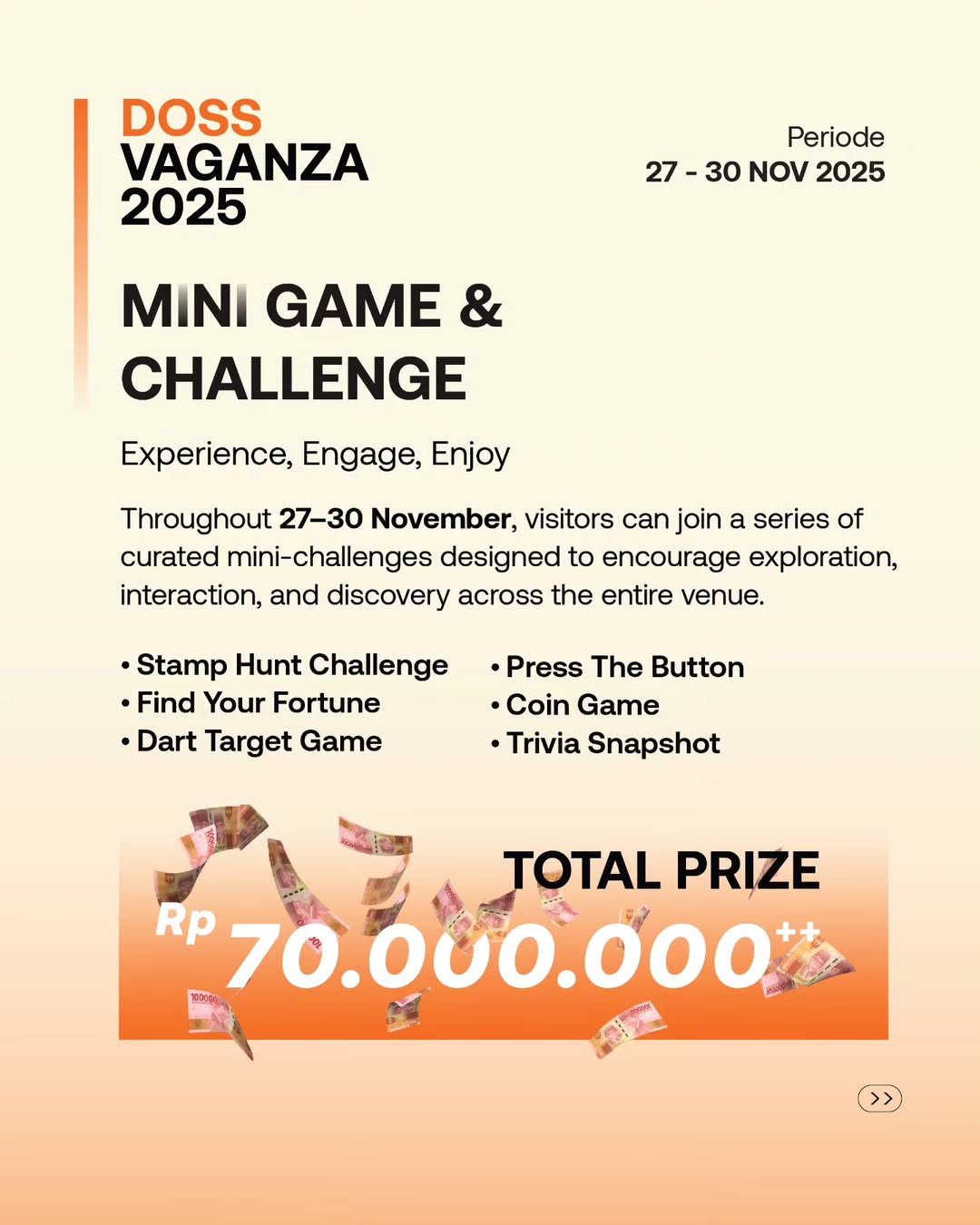 Yuk Ikutan Mini Game & Challenge di DOSS Vaganza 2025, Menangkan Total Hadiah Rp 70 Juta