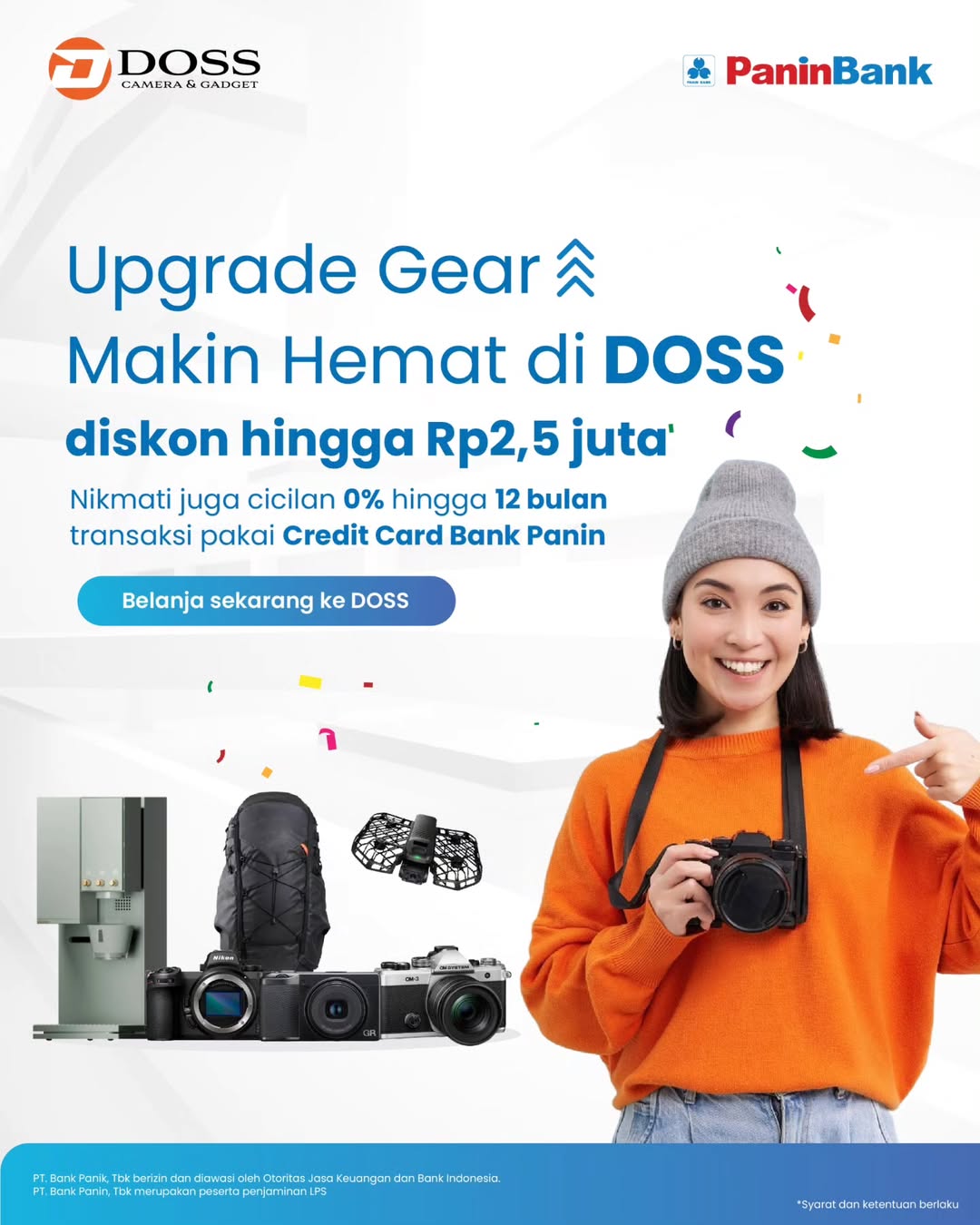 Yuk Upgrade Gear di DOSS, Ada Diskon hingga Rp2,5 Juta untuk Pengguna Kartu Kredit Panin Bank
