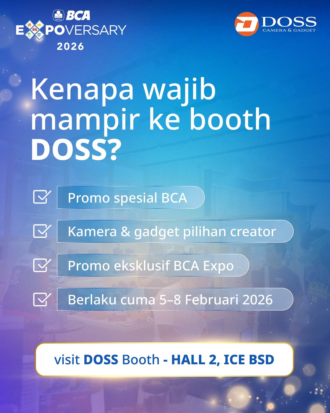 DOSS Hadir di BCA Expoversary 2026, Wujudkan Gear Impian dengan Promo Menarik