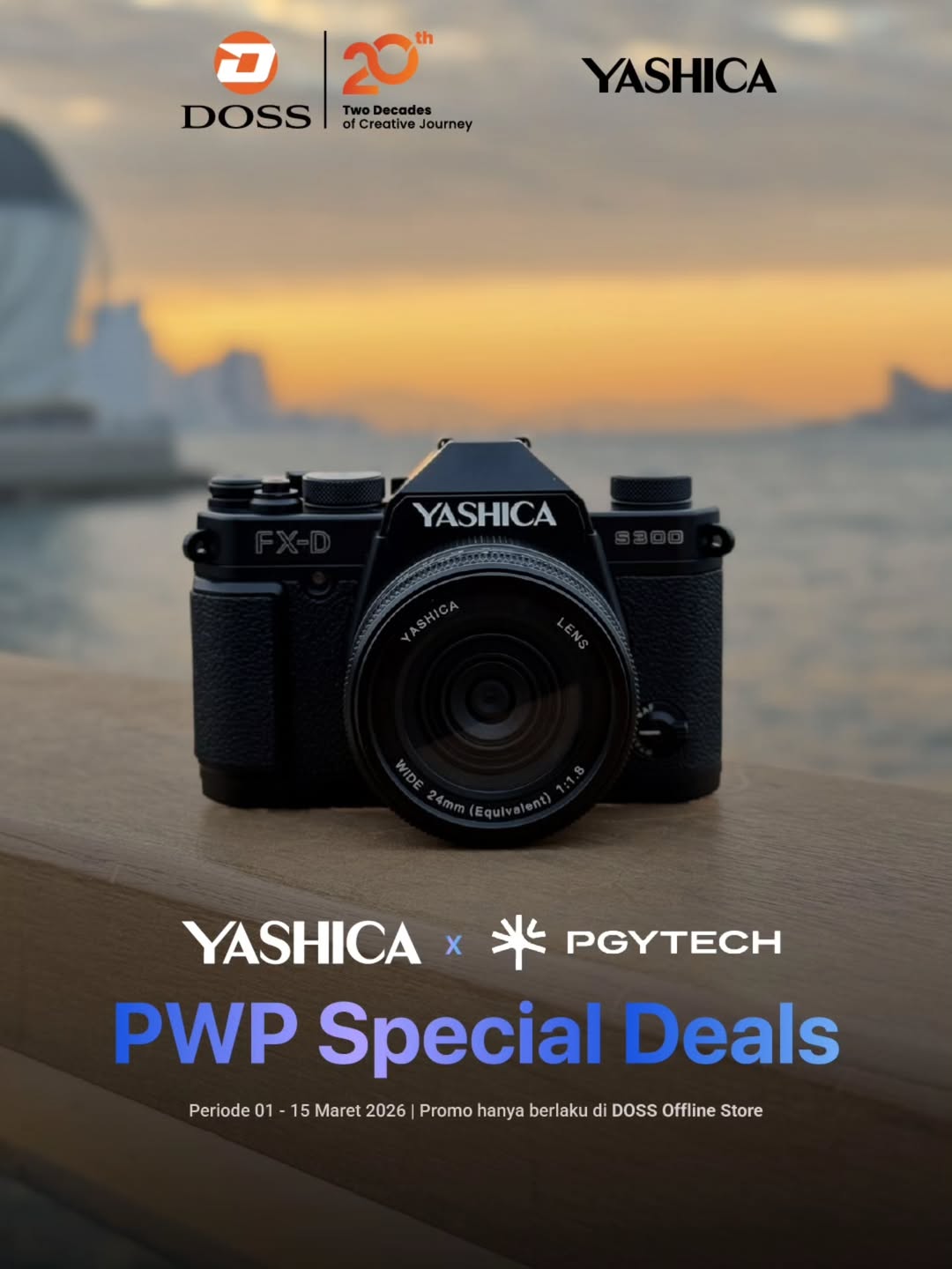Promo Kamera Yashica FX-D S300 di DOSS: Dapatkan PGYTECH Camera Strap Gratis