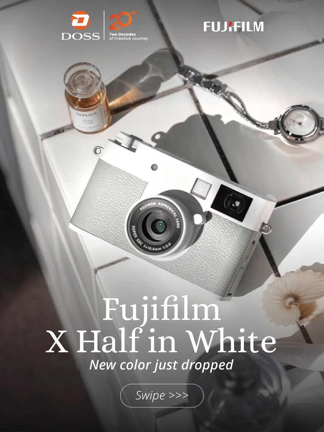 Fujifilm X Half White Edition Hadir di DOSS : Sentuhan Clean & Aesthetic untuk Content Creator
