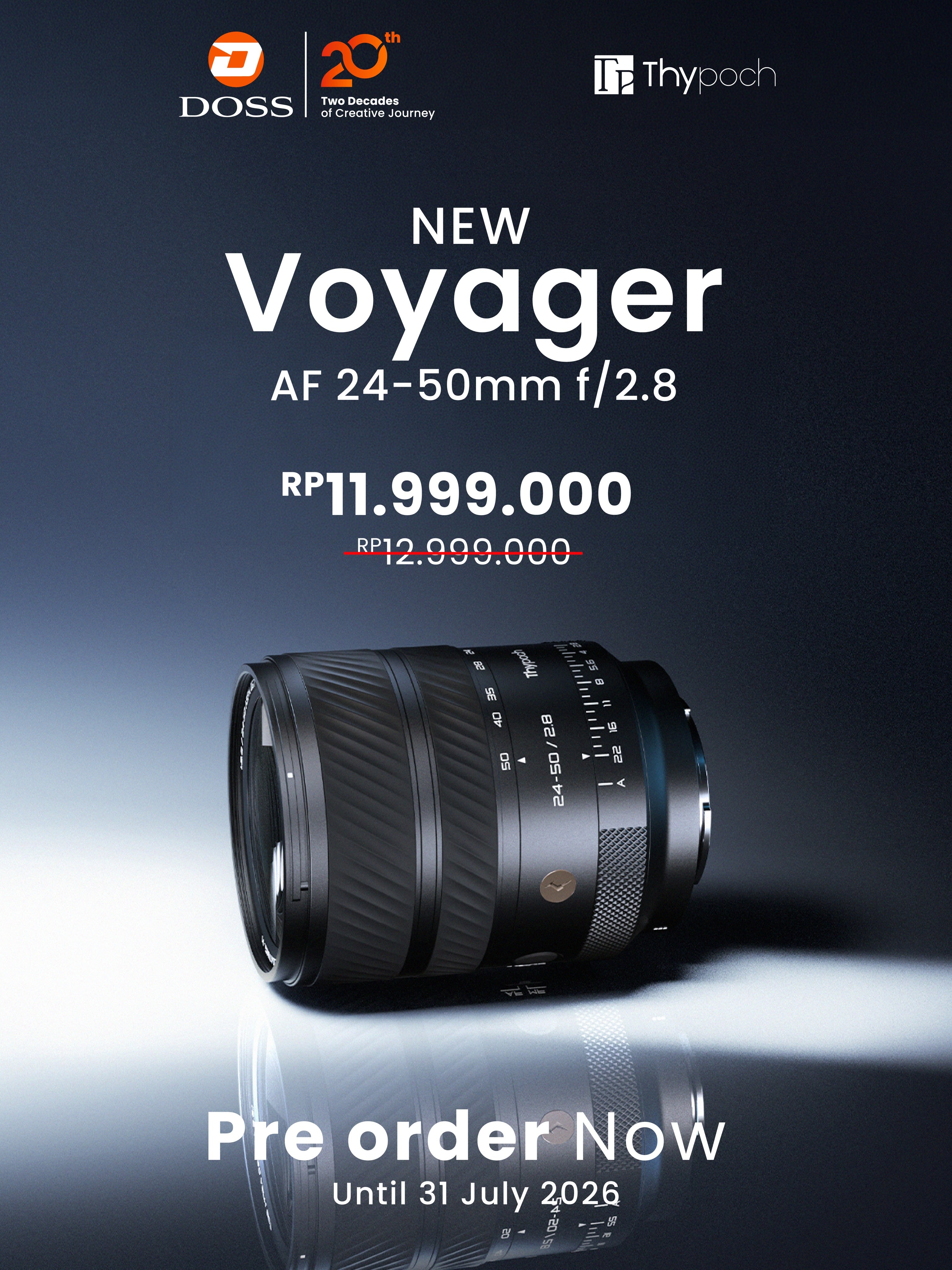 Yuk Pre Order dan Cobain Thypoch Voyager AF 24-50mm f/2.8 di DOSS: Ada Harga Pre-Order Spesial
