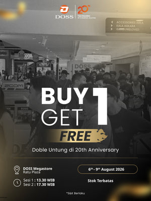 Promo Buy 1 Get 1 Free DOSS: Double Untung di Peringatan DOSS Anniversary 20th