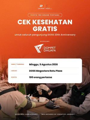 Yuk Cek Kesehatan Gratis di DOSS 20th Anniversary Bareng Dompet Dhuafa, 9 Agustus 2026
