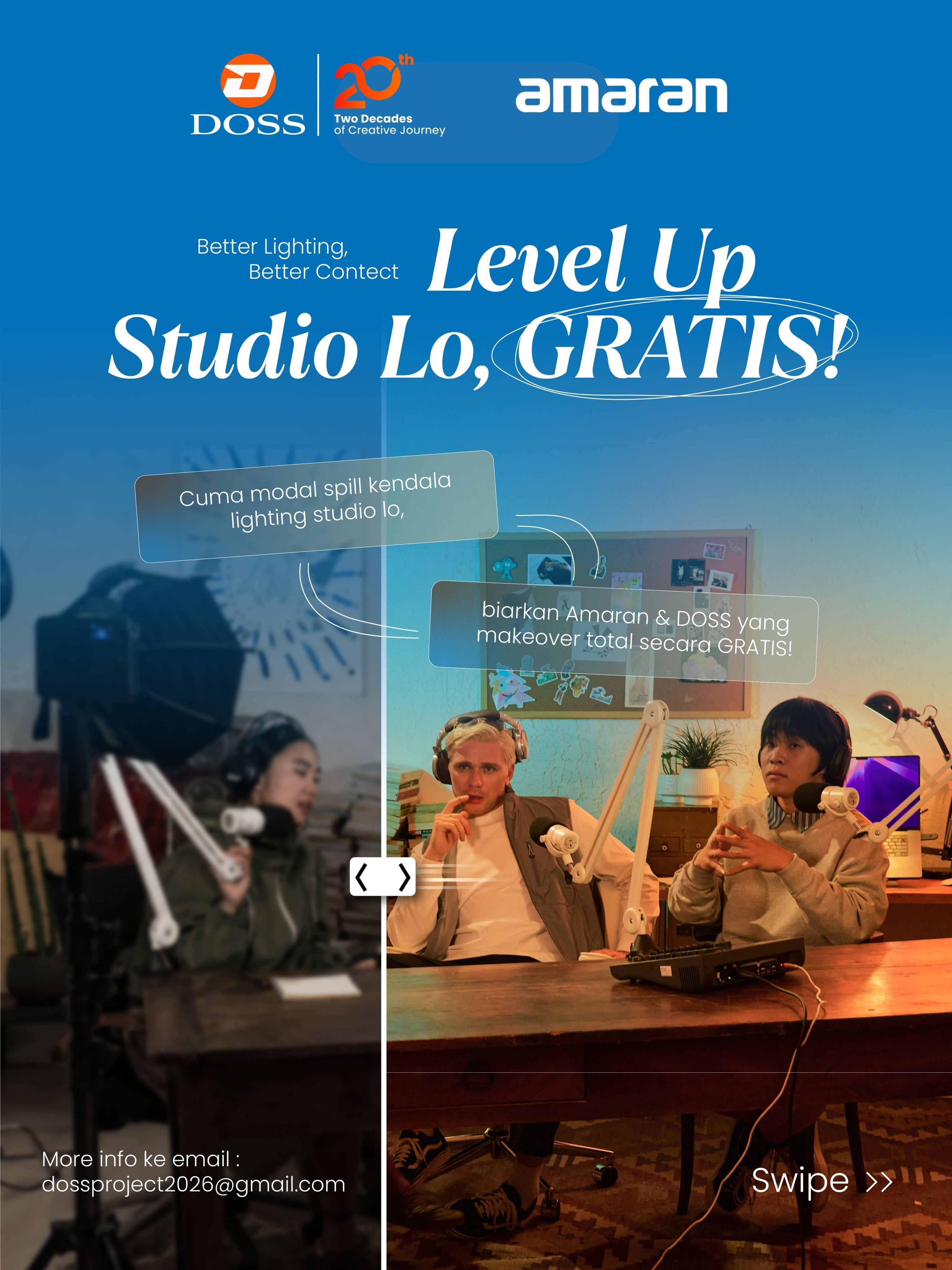 Studio Impian Jadi Nyata! Amaran & DOSS Kasih Makeover GRATIS Buat Kamu