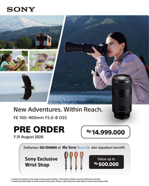 Pre-Order Sony FE 100-400mm F5.6-8 OSS di DOSS Yuk: Lensa Telefoto dengan Harga Lebih Bersahabat