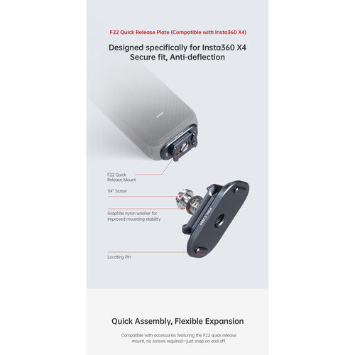 FALCAM F22 Quick Release Kit (Compatible with Insta360 X4) F22A4307