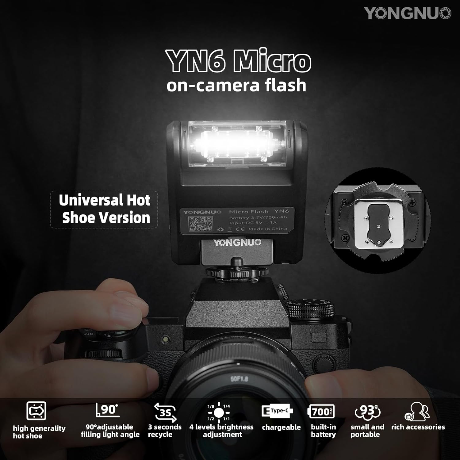 Yongnuo YN6 Mini Flash Universal (Black)