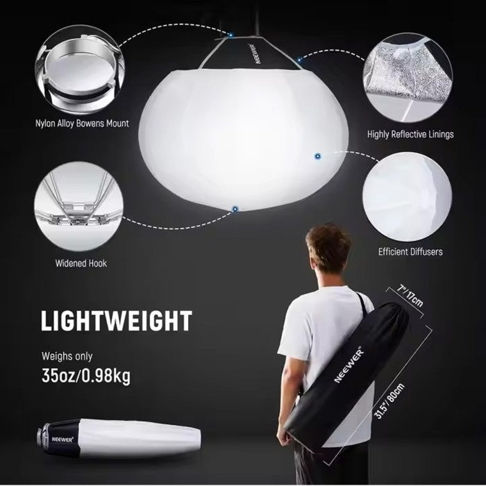 Neewer 50cm Nylon Alloy Quick Release Lantern Softbox