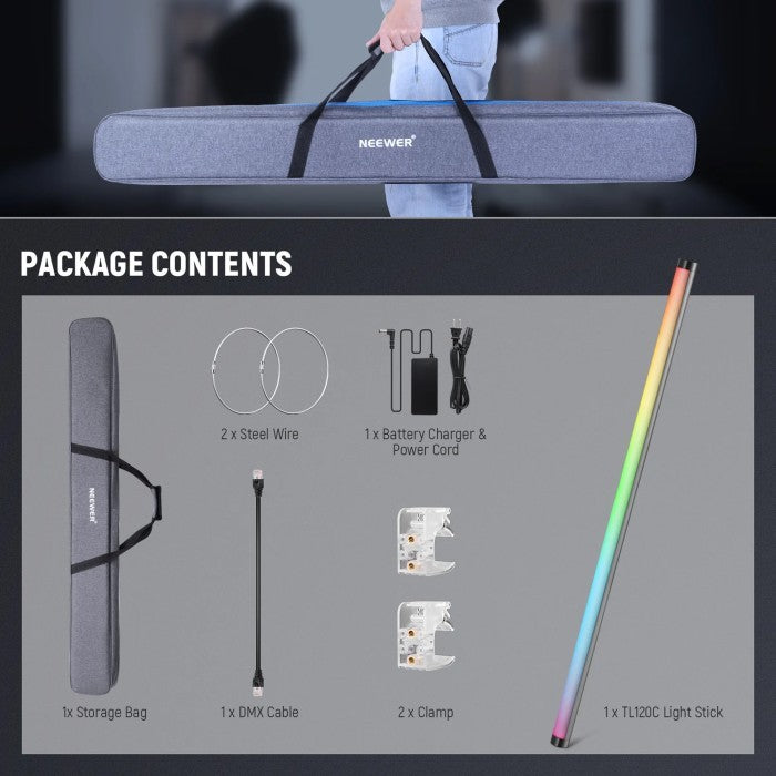 Neewer TL120C 42W RGB Tube Light with APP/2.4G/DMX Control