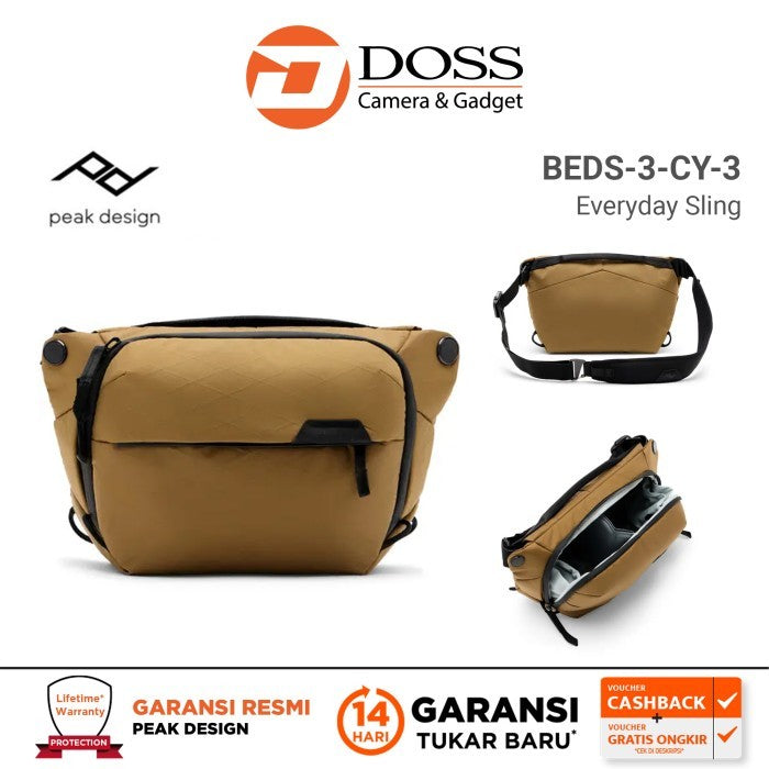 Peak Design BEDS-3-CY-3 Everyday Sling 3L V2 Coyote