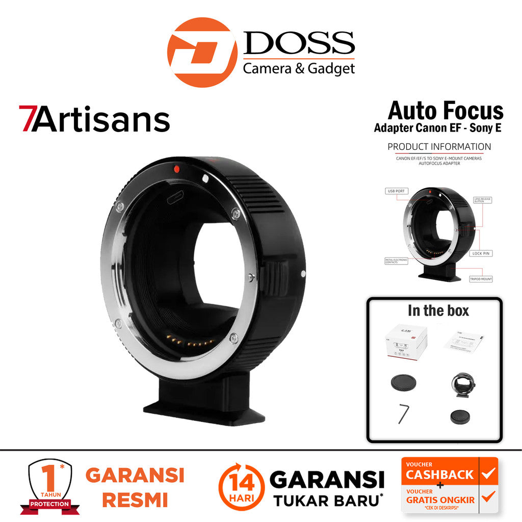 7Artisans Auto Focus Adapter Canon EF - Sony E
