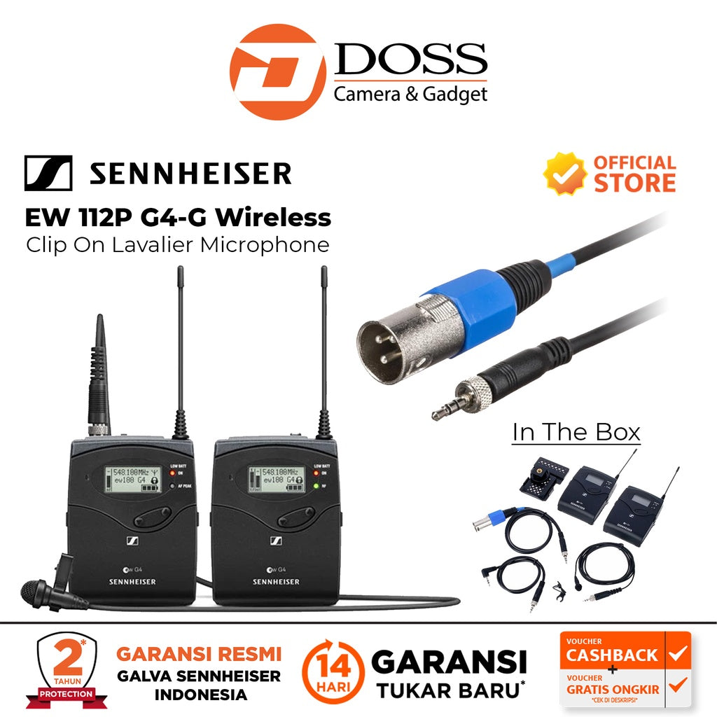 Sennheiser EW 112P G4-G Wireless Clip On Lavalier Microphone