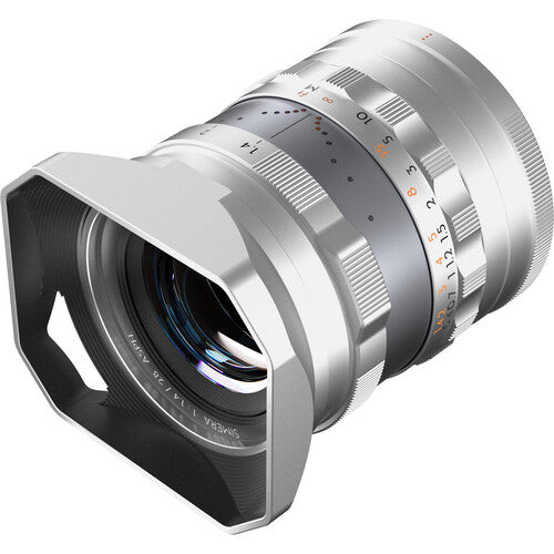 Thypoch Full-frame Photography Lens Simera 28mm f1.4 for Fujifilm X Mount-Silver