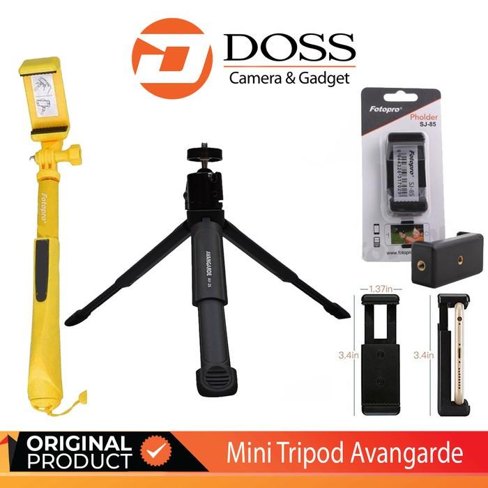 Avangarde Mini Tripod with Ballhead Av26 +Tongsis Qp906R+ Holder Phone