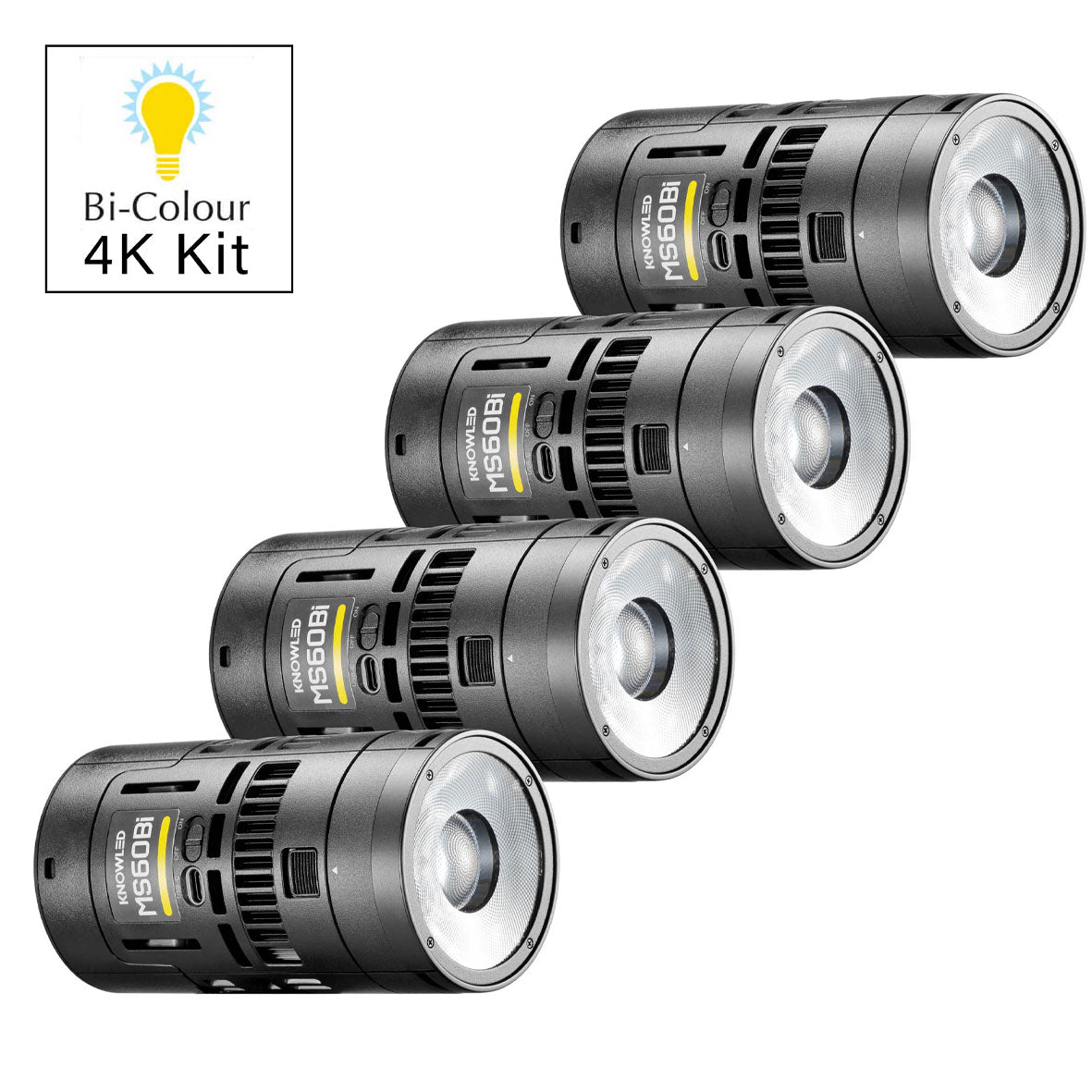 Godox Knowled MS60Bi 4K Bi-color Video LED Light (4-light kit)