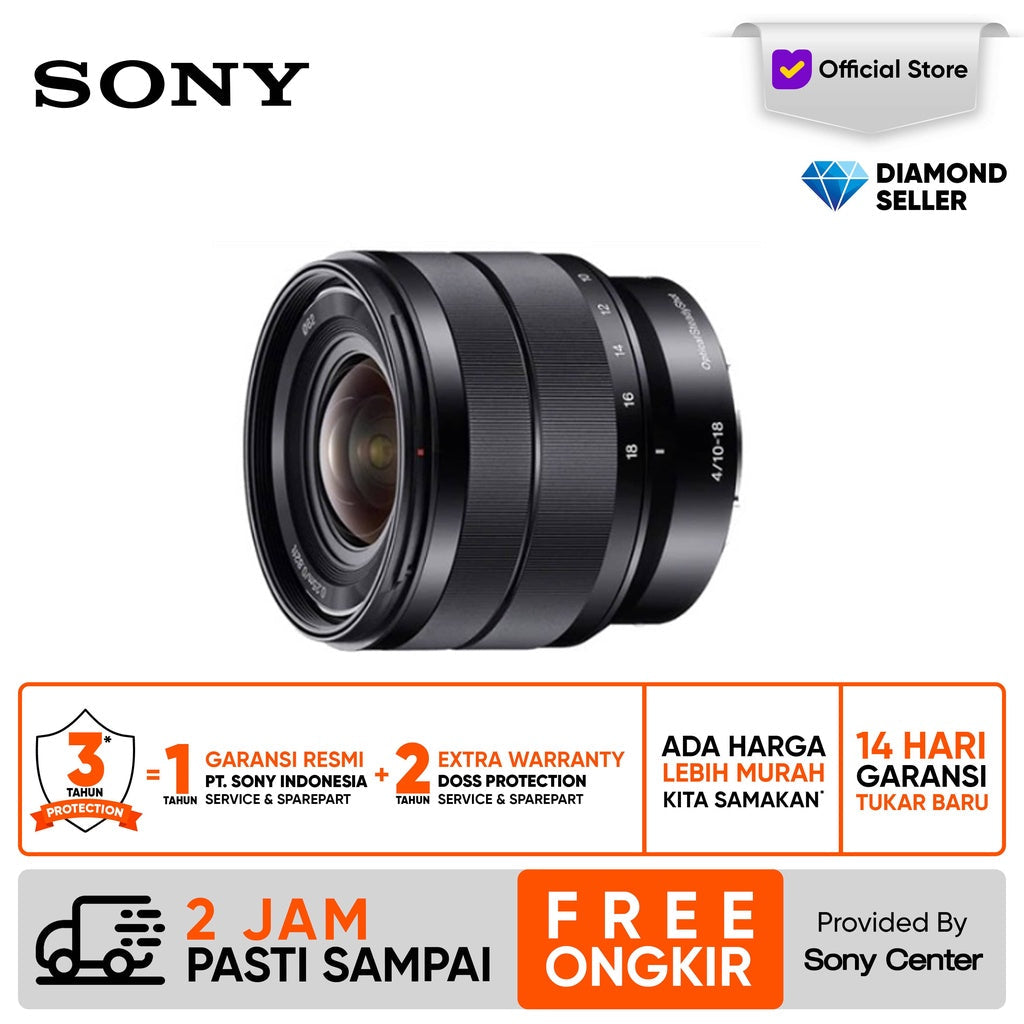 SONY E 10-18mm F4 OSS APS-C Lens / SEL1018 Lensa Kamera