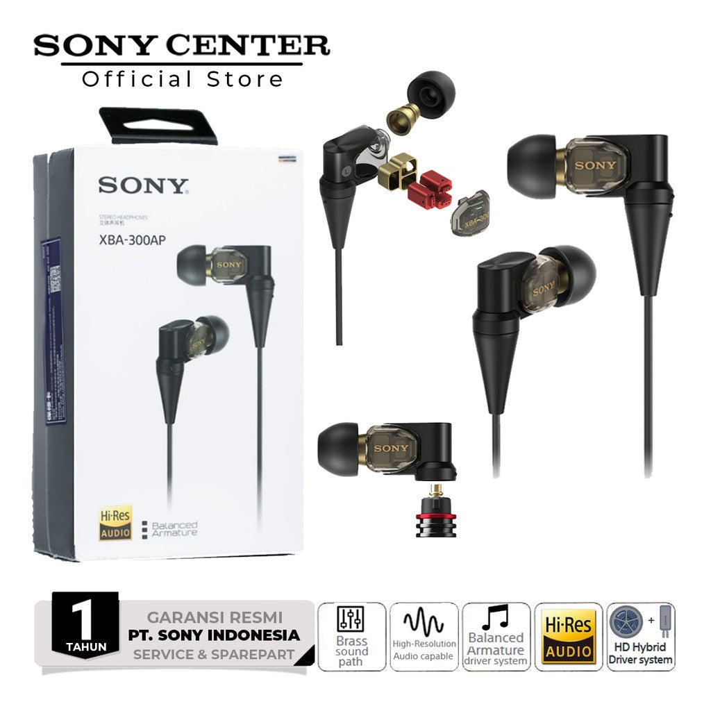 SONY XBA-300AP Hi-Res Stereo In Ear Earphones / XBA 300AP / XBA300AP