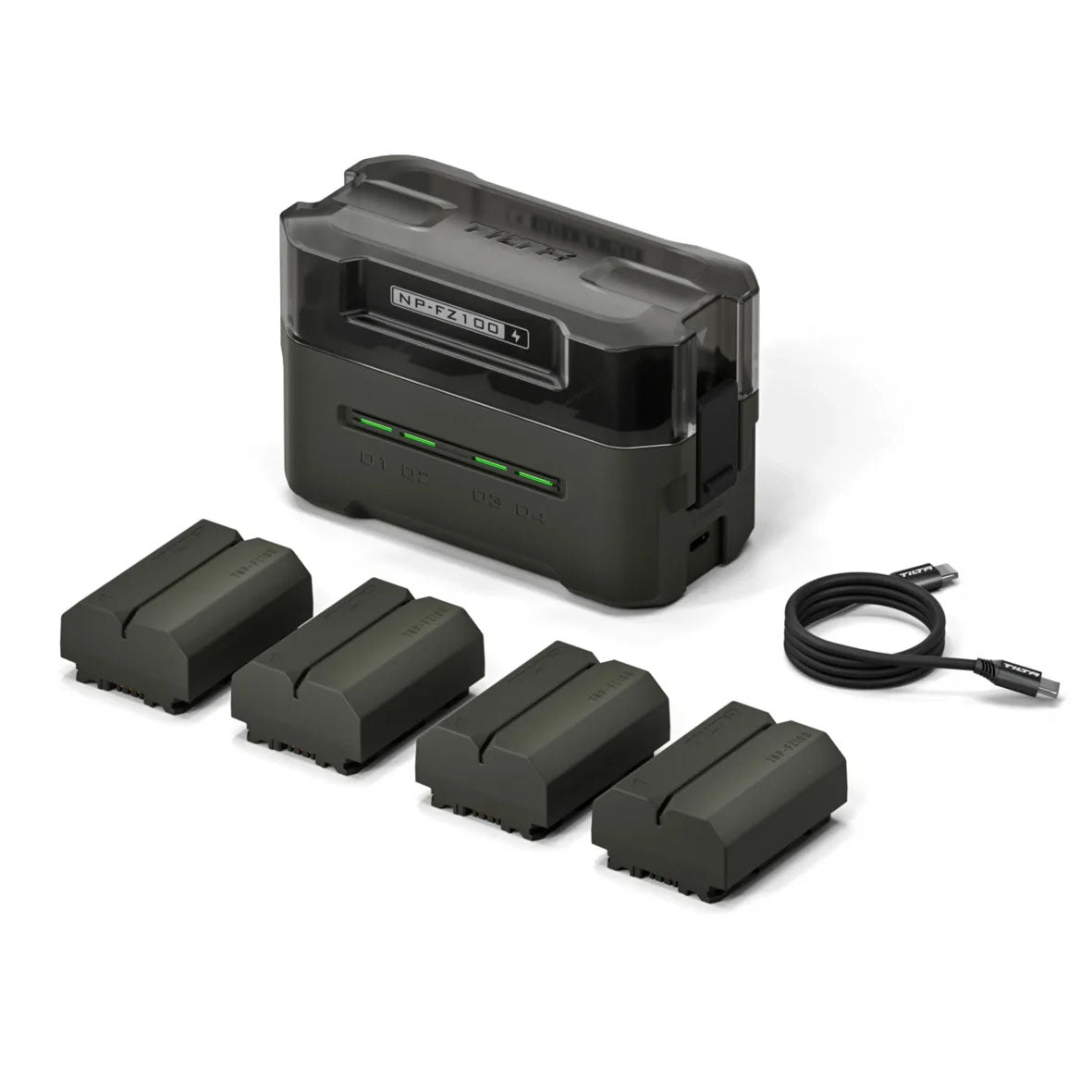 Tilta NP-FZ100 Charging Station Battery Kit (4 Batteries) - Green TBC-FZ100-B-GN