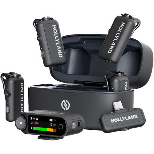 Hollyland LARK MAX 2 Combo 4-Person Wireless Microphone System for Cameras and Mobile Devices