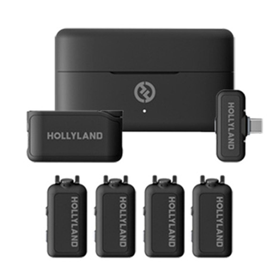 Hollyland LARK MAX 2 Combo 4-Person Wireless Microphone System for Cameras and Mobile Devices
