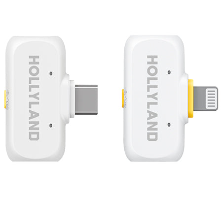 Hollyland Lark A1 Combo White Wireless Microphone System for Smartphone