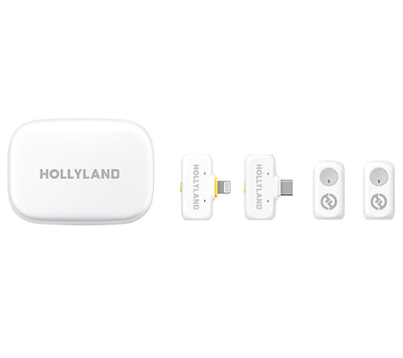 Hollyland Lark A1 Combo White Wireless Microphone System for Smartphone