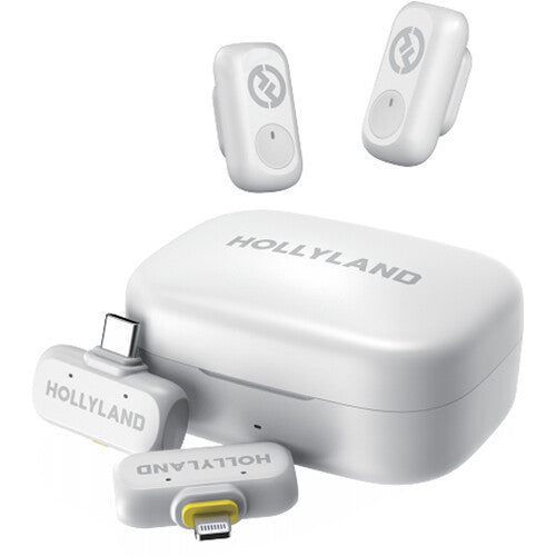 Hollyland Lark A1 Combo White Wireless Microphone System for Smartphone