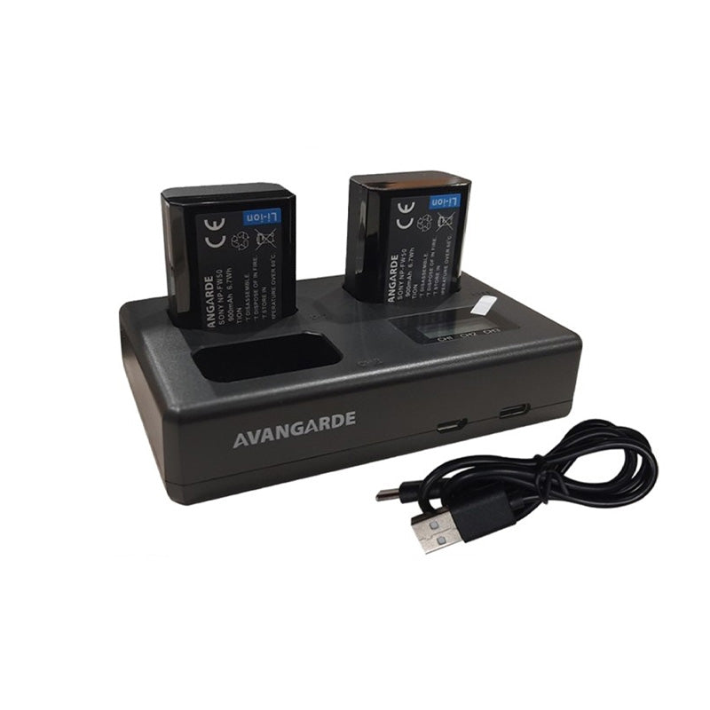 Avangarde Charger Kit FW50 and DL-FW50 ( 3 SLOT + 2 BATTERY )