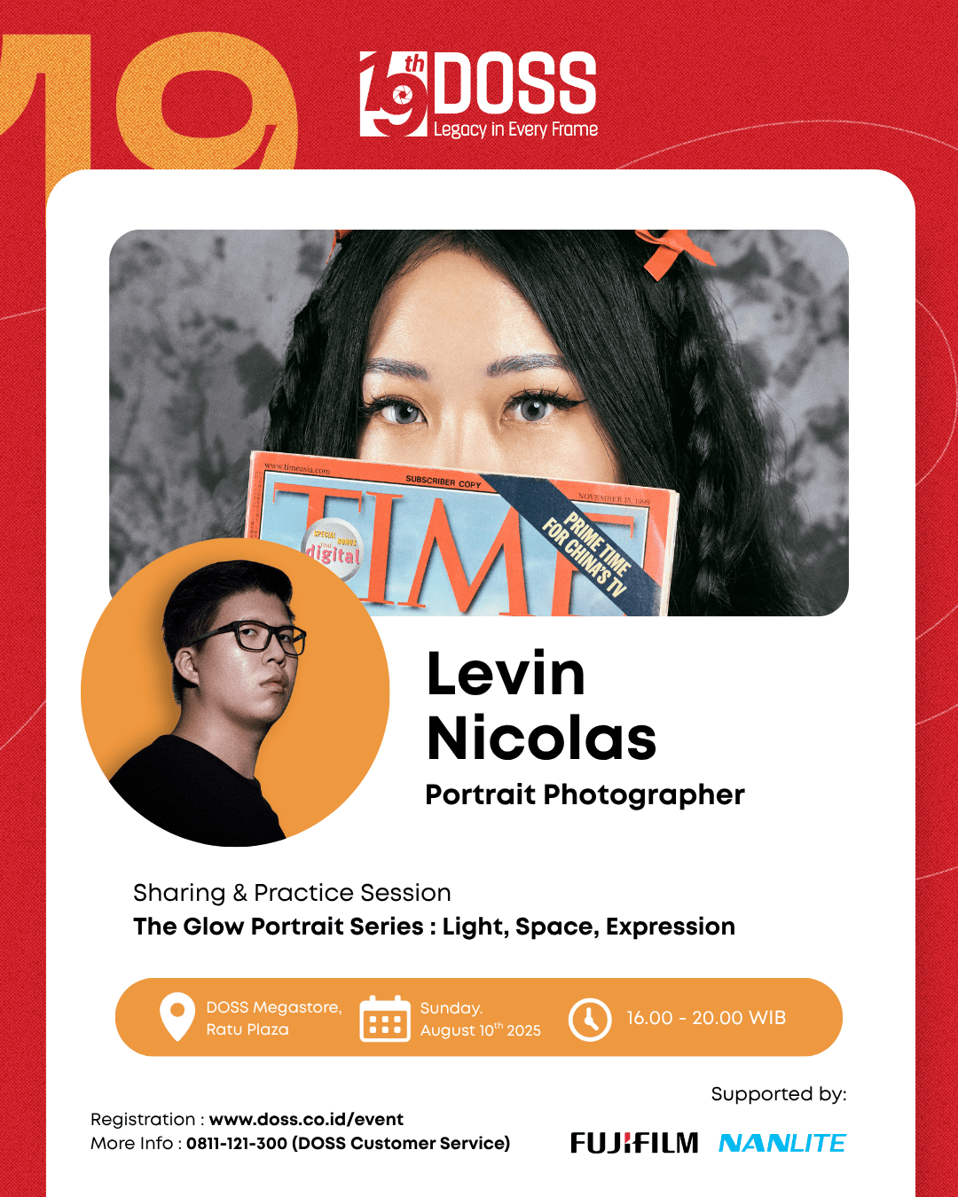 JKT - The Glow Portrait Series bareng portrait photographer Levin Nicolas! Special DOSS Anniversary ke 19