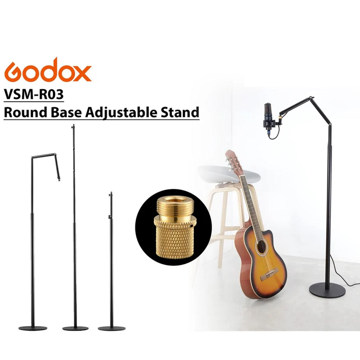 Godox VSM-R03 Round Base Adjustable Stand Godox VSMR03