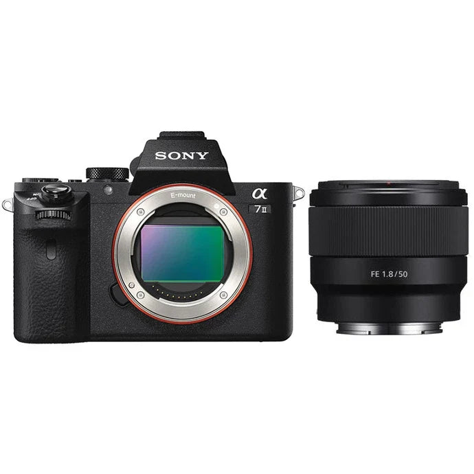 Sony Alpha a7 II Mirrorless Digital Camera with Sony FE 50mm f1.8 Lens