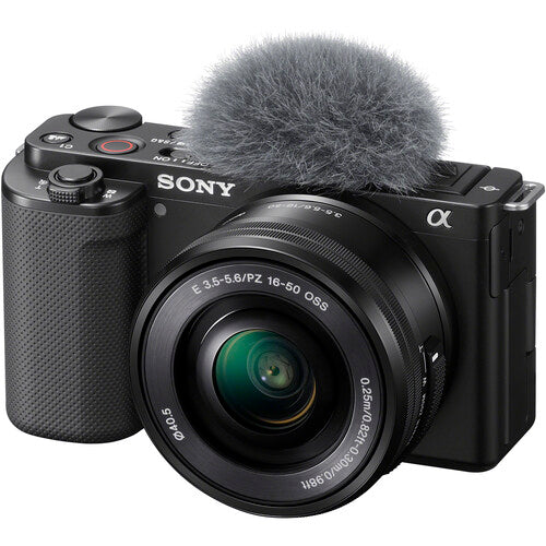 Sony ZV-E10 Mirrorless Camera with 16-50mm Black With Sony GP-VPT2BT Wireless Shooting Grip Black