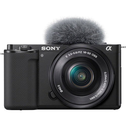 Sony ZV-E10 Mirrorless Camera with 16-50mm Black With Sony GP-VPT2BT Wireless Shooting Grip Black
