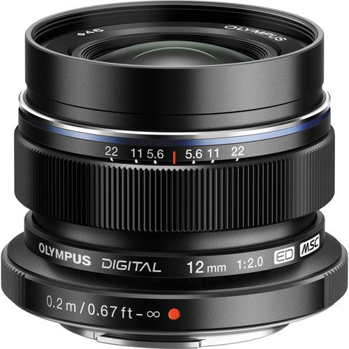 OM SYSTEM M.ZUIKO DIGITAL ED 12mm F2.0 Lens (Black)