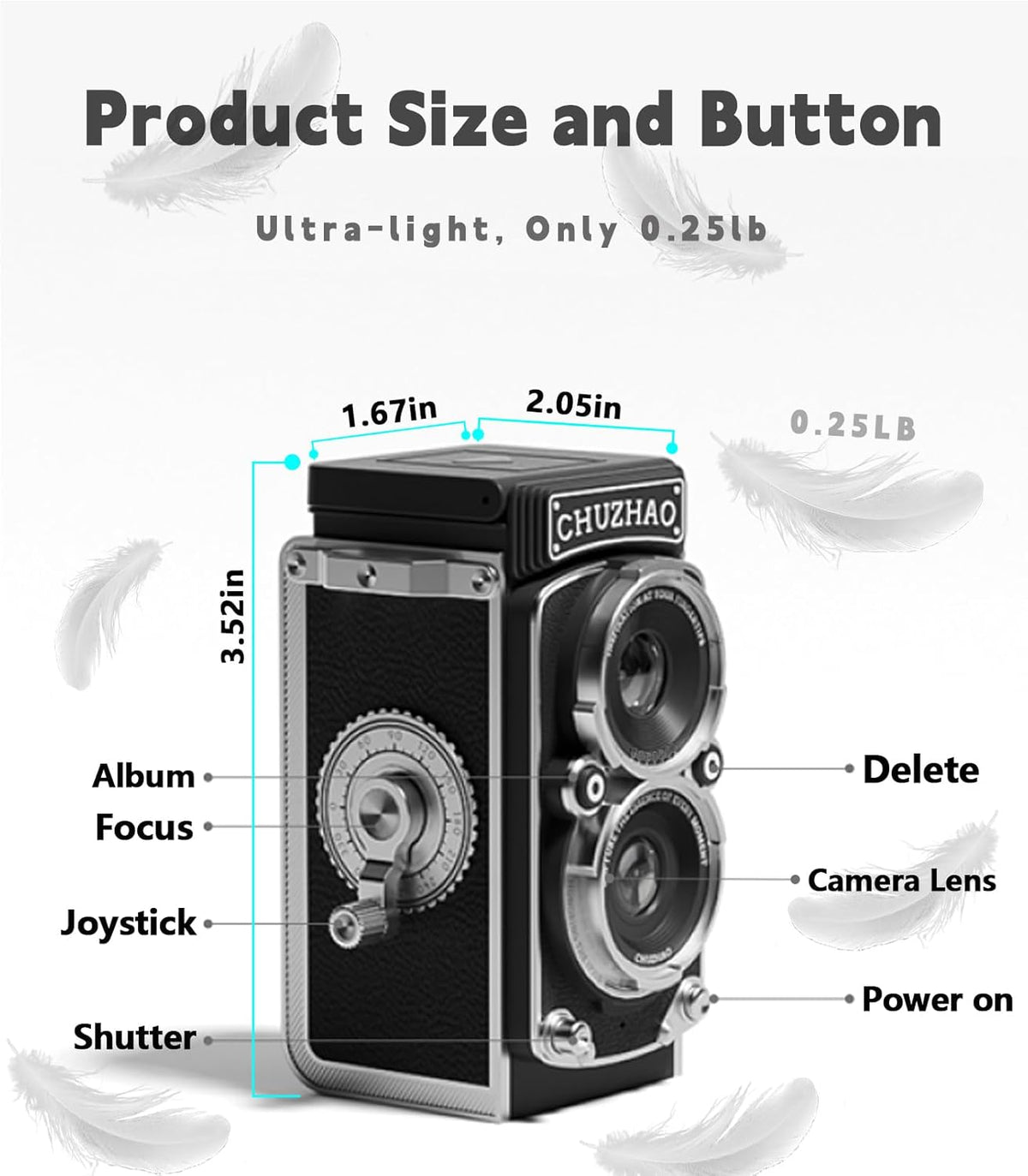 Chuzhao The Original Digital TLR Camera M1 (Red)