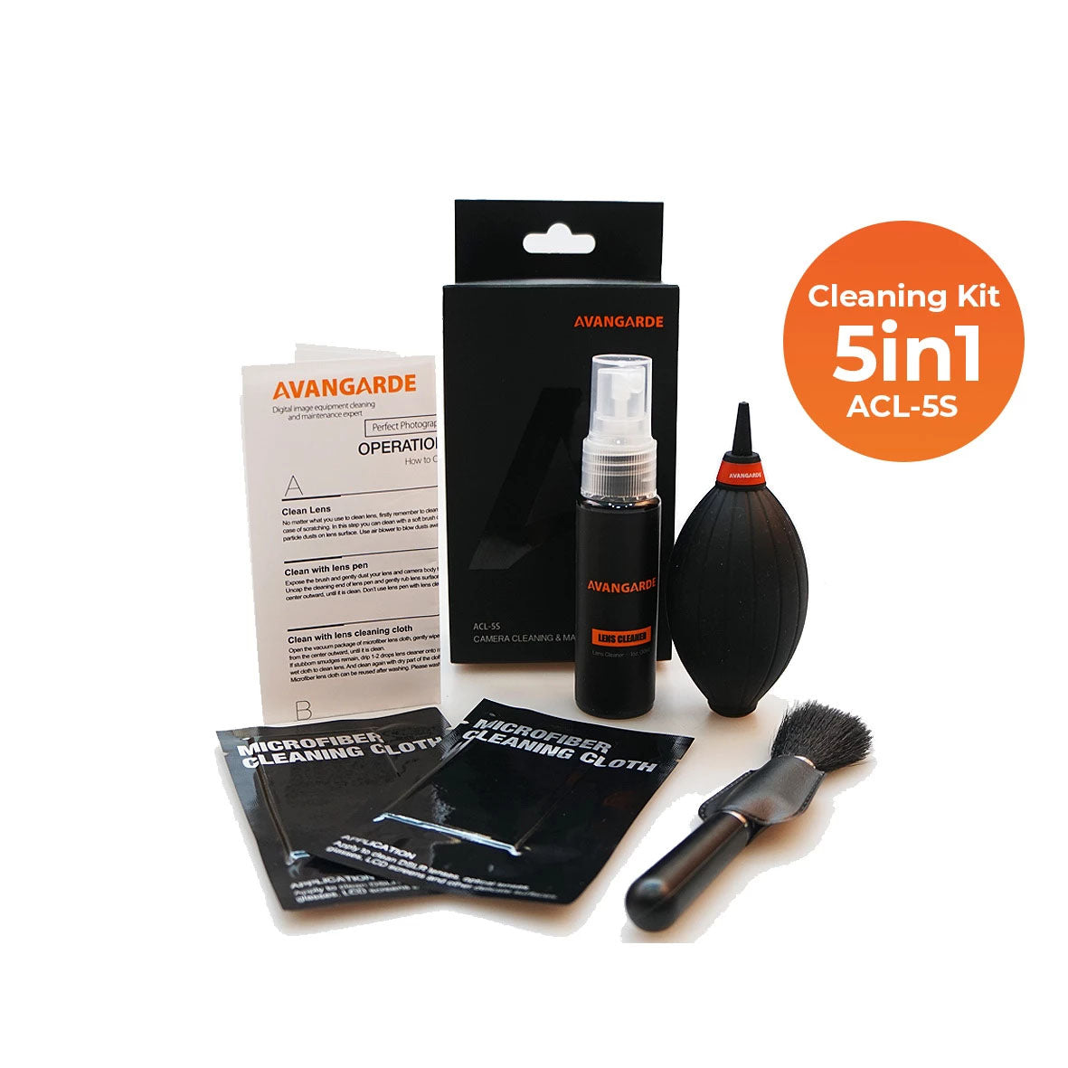 Avangarde ACL-5S Camera Lens Cleaning Kit 5in1
