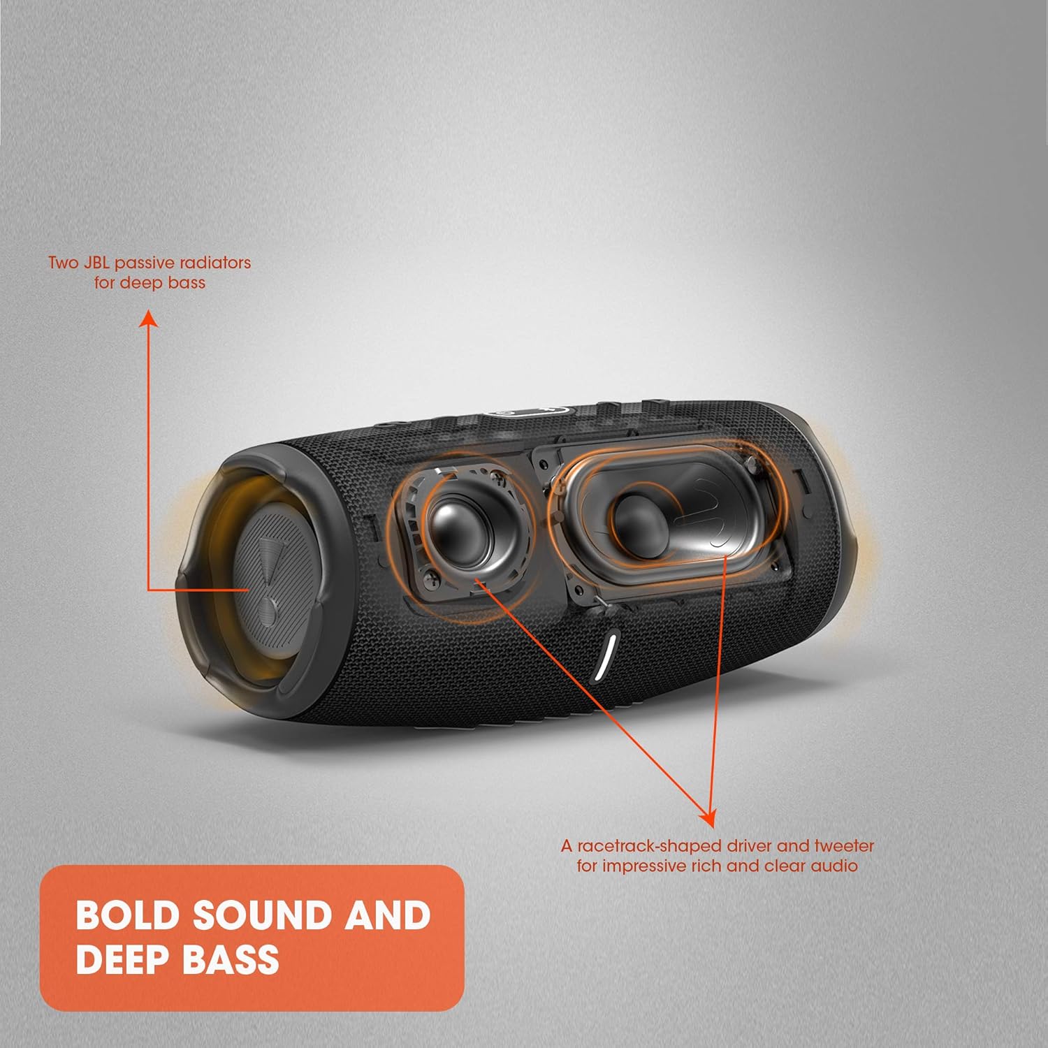 JBL Charge 5 Portable Bluetooth Speaker (White )