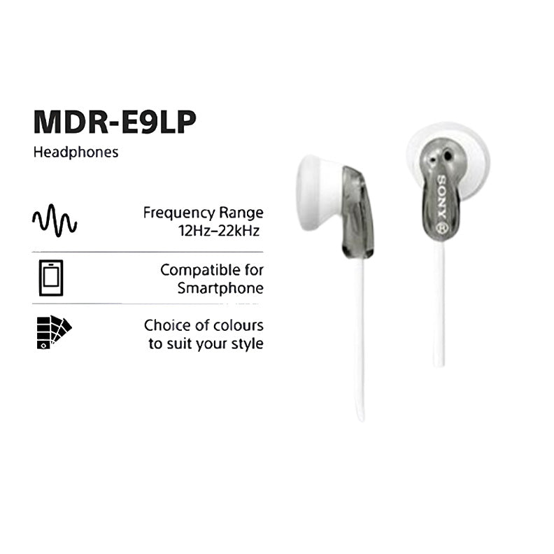 Sony MDR-E9LP Stereo Earbuds Grey