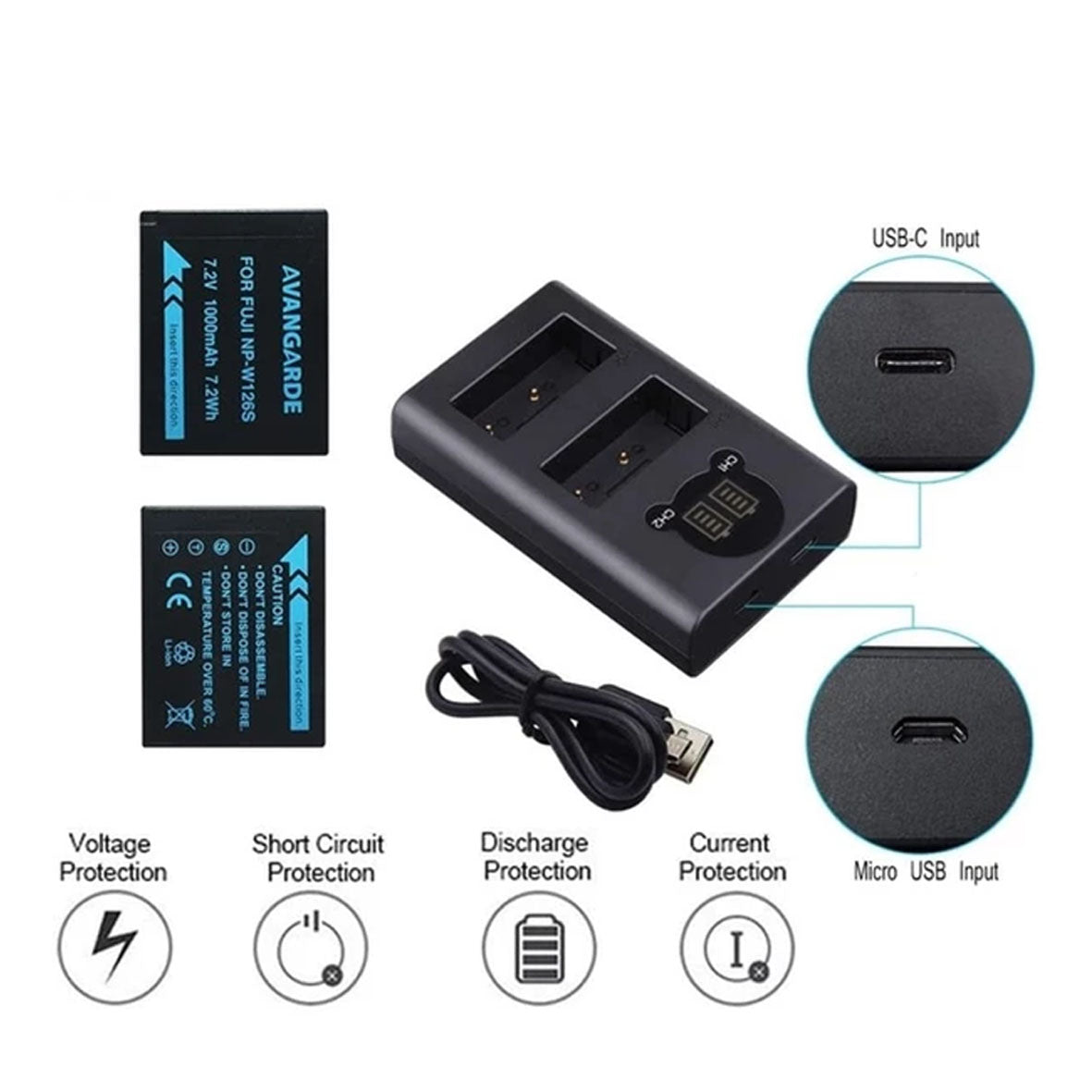 Avangarde Charger Kit W126S Battery and DL-W126S Charger