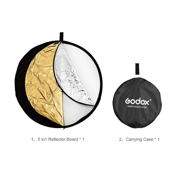 Godox RFT-05 Collapsible Reflector (Gold/Silver/Black/White/Translucent) 110cm