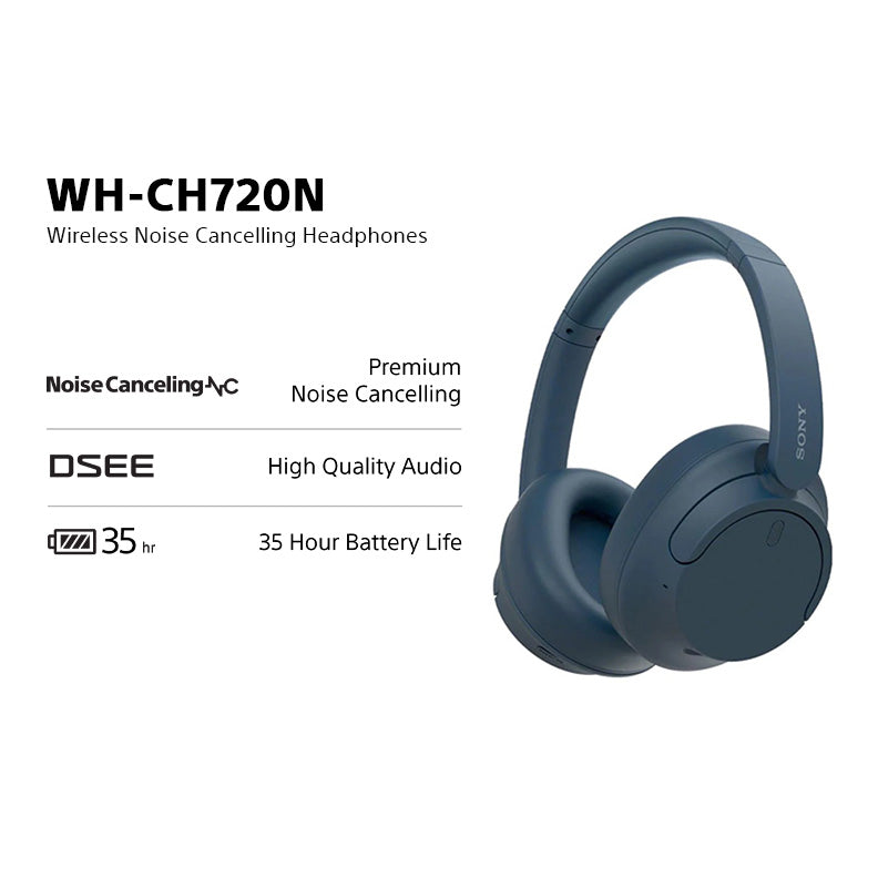 Sony WH CH720 Wireless Headphones (Blue)