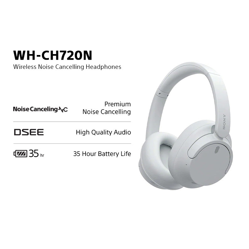 Sony WH CH720 Wireless Headphones (White)