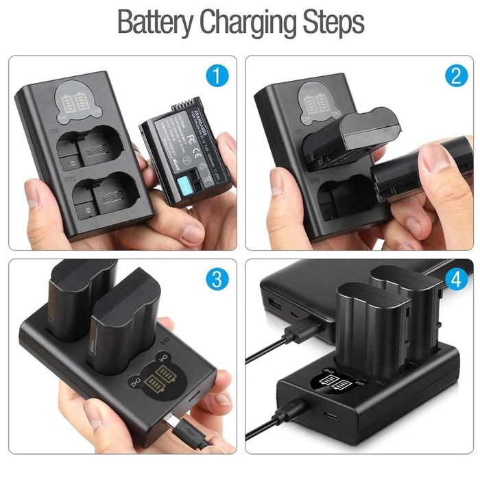 Avangarde Charger Kit EN-EL15 Battery and DL-ENEL15 Charger
