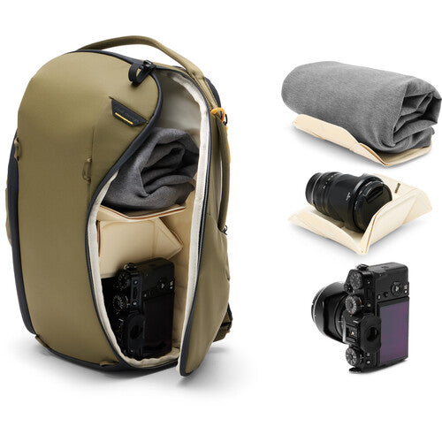 Peak Design BEDBZ-15-KP-3 Everyday Backpack Zip (Kelp Green, 15L)