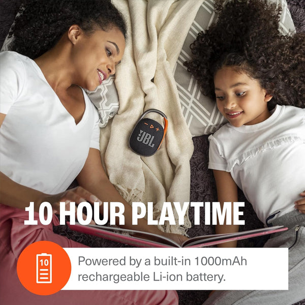 JBL Clip 4 Portable Bluetooth Speaker (Black)