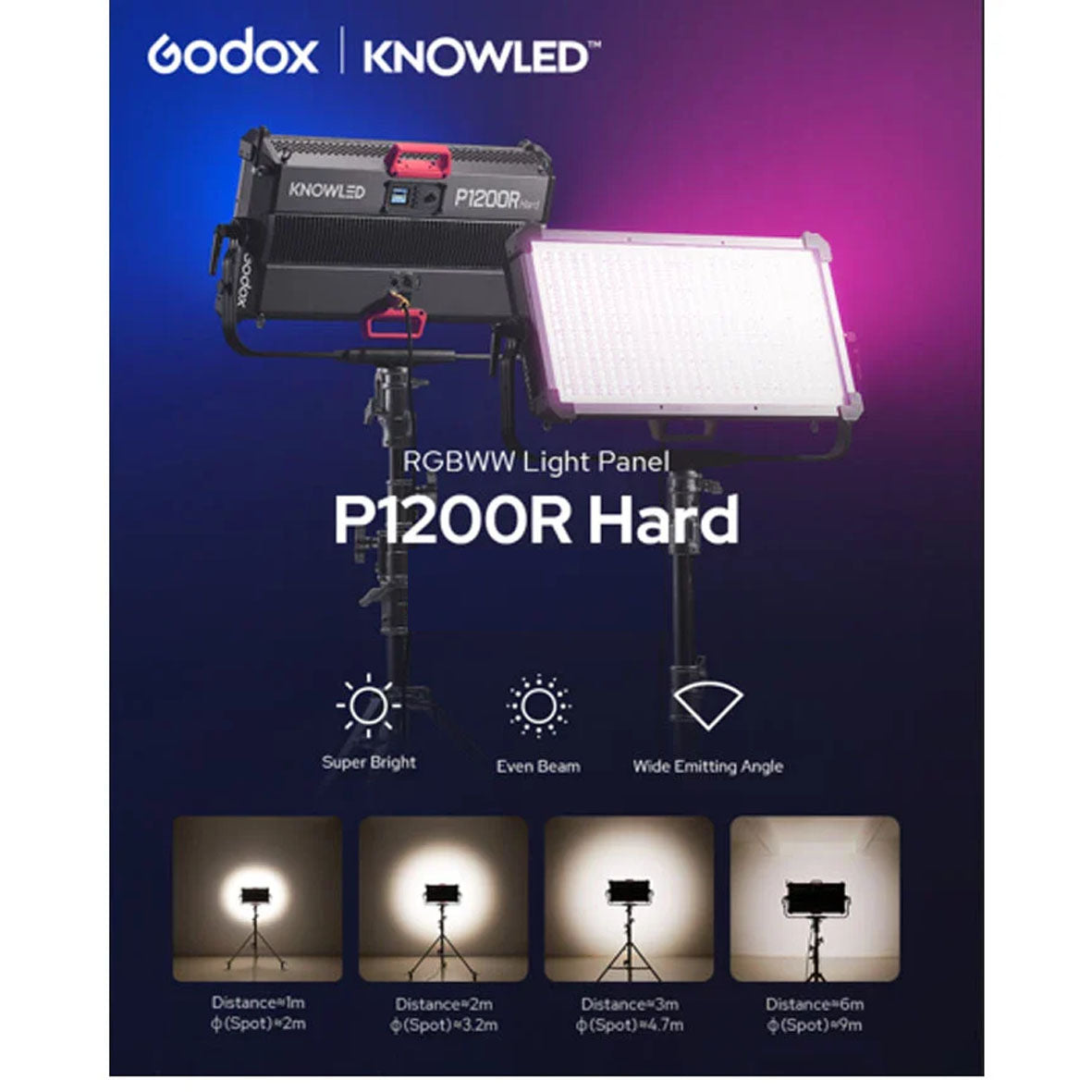 Godox Knowled P1200R Hard RGB LED light Panel