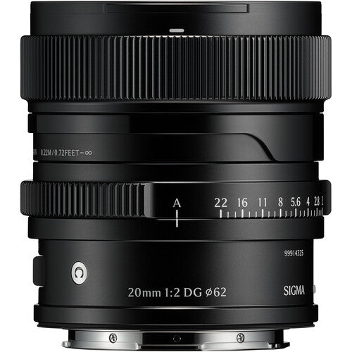 Sigma 20mm f/2 DG Contemporary Lens (L-Mount, Black)