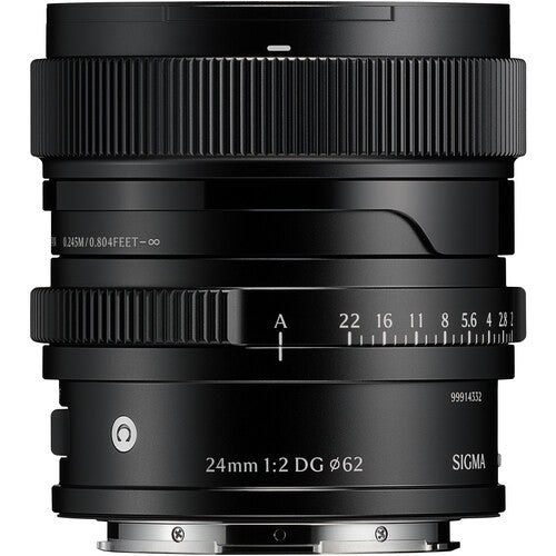 Sigma 24mm f/2 DG Contemporary Lens (L-Mount, Black)